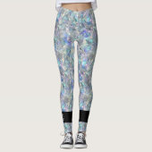 Holografischer Opal Stone Hintergrund Leggings (Vorderseite)
