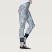 Holografischer Opal Stone Hintergrund Leggings (Rechts)