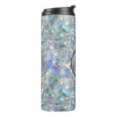 Holografischer Opal Stone Hintergrund Thermosbecher (Nach links gedreht)