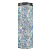Holografischer Opal Stone Hintergrund Thermosbecher (Rückseite)