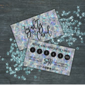 Holografischer Opal Stone Hintergrund Treuekarte