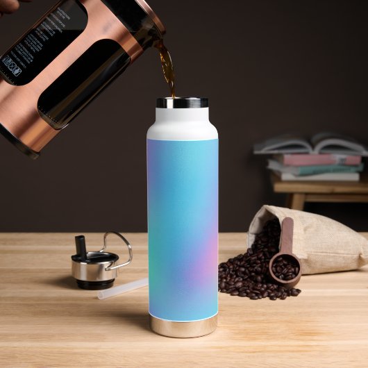 Holografischer Pastelltraum Trinkflasche (Kaffee)