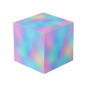 Holografischer Pastelltraum Würfel (Rückseite Schrägansicht)
