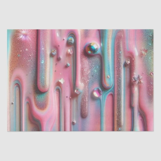 Holografischer Perlescent Luscious Tropfen Seidenpapier (Vorderseite)