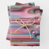 Holografischer Perlescent-Tropfen Geschenkpapier Set (Beispiel)