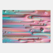 Holografischer Perlescent-Tropfen Geschenkpapier Set (Vorderseite)