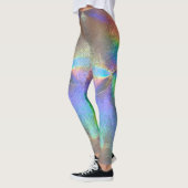 Holografischer Pfau Iridescent farbiger Regenbogen Leggings (Links)