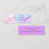 Holografischer Pinselstrich Mini Visitenkarte (Vorne/Hinten)