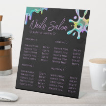 Holografischer Polish Splash Drip Nägel Schwarz