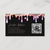 Holografischer Polnischer Tropfen Nails Artist QR Visitenkarte (Rückseite)