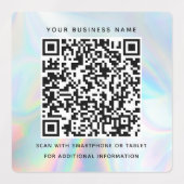 Holografischer QR Code Business und Beruflich Etiketten (Design 1)