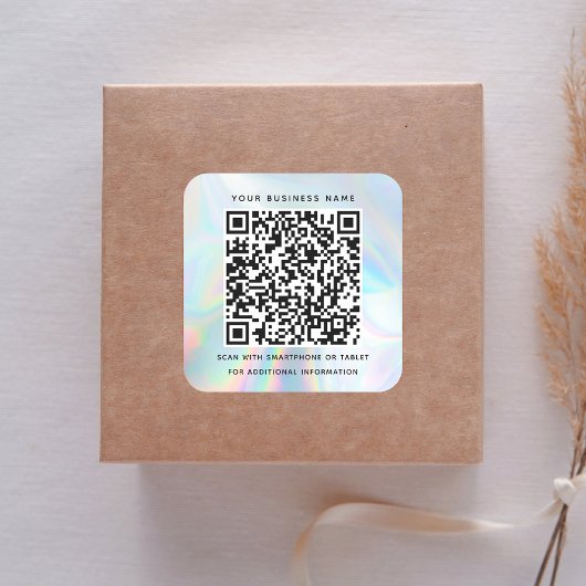Holografischer QR Code Business und Beruflich Quadratischer Aufkleber