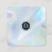 Holografischer QR-Code hinzufügen Quadratische Visitenkarte (Rückseite)