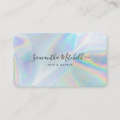Holografischer QR-Code Script-Haare und Makeup-Sal Visitenkarte (Vorderseite)