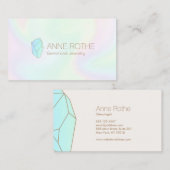 Holografischer Quarz Crystal Energy Healer Visitenkarte (Vorne/Hinten)