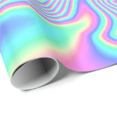 HOLOGRAFISCHER RAINBOW FARBFARBIG UNICORPASTEL GESCHENKPAPIER (Rolleneckpunkt)