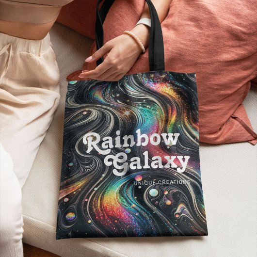 Holografischer Rainbow-Glitzer 70er Galactic Creat Tasche