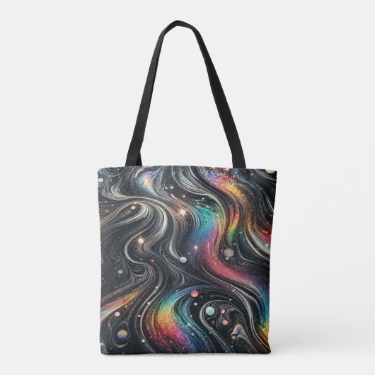 Holografischer Rainbow-Glitzer 70er Galactic Creat Tasche (Rückseite)