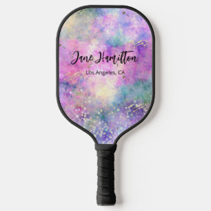 Holografischer Rainbow-Glitzer Pickleball Schläger