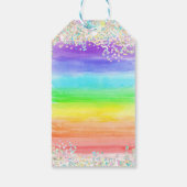 Holografischer Regenbogen 9. Geburtstag Geschenkanhänger (Rückseite)