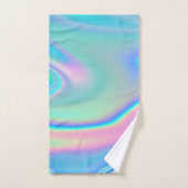 Holografischer Regenbogen Abstrakt Badhandtuch Set (Handtuch)
