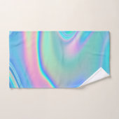 Holografischer Regenbogen Abstrakt Badhandtuch Set (Handtuch)