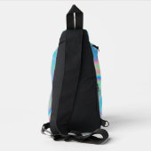 Holografischer Regenbogen Abstrakt Crossbody Bag (Rückseite)