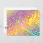 Holografischer Regenbogen Abstrakt Postkarte (Vorne/Hinten)