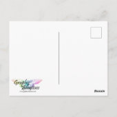 Holografischer Regenbogen Abstrakt Postkarte (Rückseite)