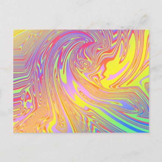 Holografischer Regenbogen Abstrakt Postkarte (Vorderseite)