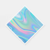 Holografischer Regenbogen Abstrakt Serviette (Ecke)