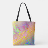 Holografischer Regenbogen Abstrakt Tasche (Rückseite)