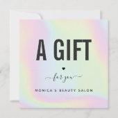 Holografischer Regenbogen Einhorn Pastel Moderner  (Vorderseite)