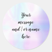 Holografischer Regenbogen Gradient Personalisiert Runder Aufkleber (Vorderseite)