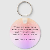 Holografischer Regenbogen Luxe Ombre Glitzer Rain Schlüsselanhänger (Rückseite)