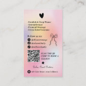 Holografischer Regenbogen-Massagetherapeut QR-Code Visitenkarte (Rückseite)