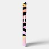 Holografischer Regenbogen Zebra Print Personalisie Case-Mate iPhone Hülle (Rückseite / Rechts)