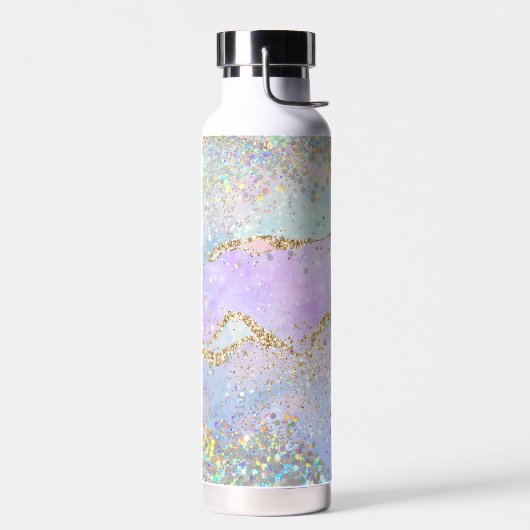 Holografischer Rosa Glitzer Effekt Unicorn Meerjun Trinkflasche (Links)