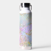 Holografischer Rosa Glitzer Effekt Unicorn Meerjun Trinkflasche (Vorne)