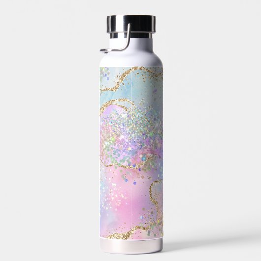 Holografischer Rosa Glitzer Effekt Unicorn Meerjun Trinkflasche (Rechts)