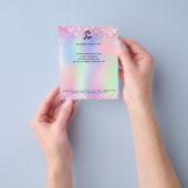 Holografischer Rosa-Glitzer mit Firmenlogo Flyer (Gruppe)