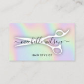 Holografischer Scissenhair Stylist Beauty Salon Visitenkarte (Vorderseite)