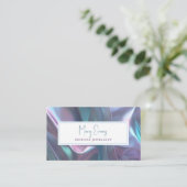 Holografischer Stoffeffekt QR-Visitenkarte Visitenkarte (Stehend Vorderseite)