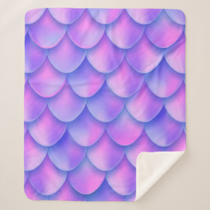 Holografischer violetter Schwanz-Folie Textureffek Sherpadecke