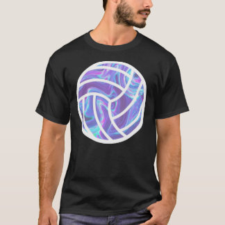 Holografischer Volleyball-Sticker T-Shirt