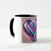 Holografisches 3D-Iridescent-Herz Tasse (Vorderseite Links)