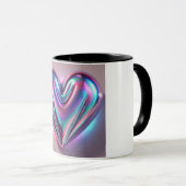 Holografisches 3D-Iridescent-Herz Tasse (VorderseiteRechts)