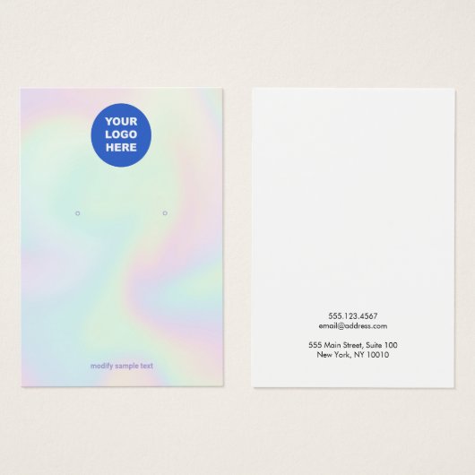 Holografisches Abstraktes Hinzufügen von Logos anp (Vorne & Hinten)