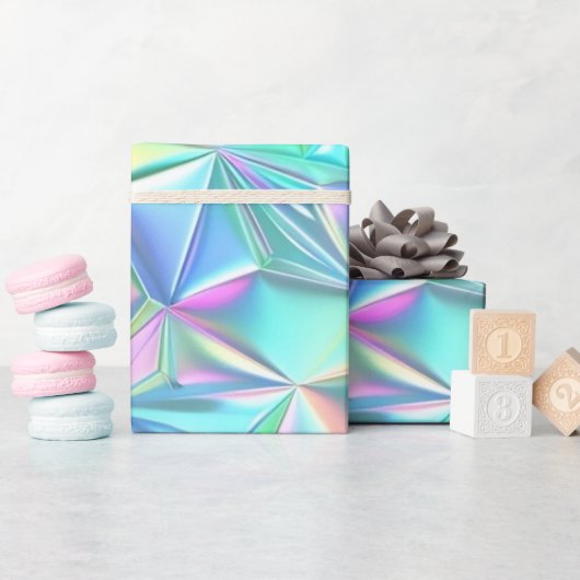 Holografisches Abstraktes Muster Geschenkpapier (Babyparty)
