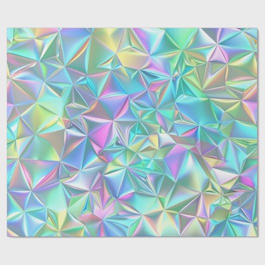 Holografisches Abstraktes Muster Geschenkpapier (Flach)